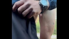 Undressing outside the car in the woods Thumb