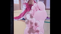 Hakurei Reimu'_s feet cum tribute Thumb