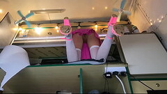 Super sexy 18 years old student working with no panties - hidden camera upskirt Thumb