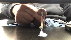 Jerking off at work and cumming Thumb