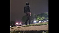 Black sissy on busy street Thumb
