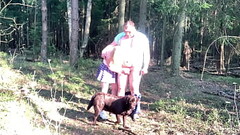 Milf met a woodsman and sucked him off in public Thumb