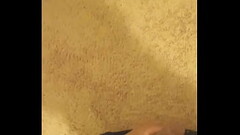 Quickie dick stroking while dried small cock Thumb