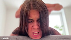 College Girl Takes in Mouth After Anal Thumb
