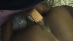 Small black thot squirts for daddy Thumb