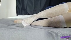 milf with white socks, teasing sock fetish, cute feet and toes, small feet pawg, pawgtenshi Thumb
