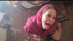 Muslim suckig big cock and cuming on mouth Thumb
