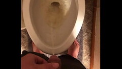 Male pees after a big jerk off Thumb