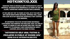Hotkinkyjo self anal fisting &amp_ prolapse in public at ruined spa Thumb
