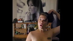 Licking clit Thumb