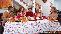 Ginger stepsisters compete for their friend'_s cock Thumb