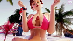 Dva tittfuck on beach Thumb