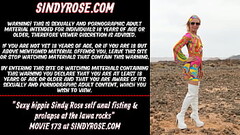 Sexy hippie Sindy Rose self anal fisting &amp_ prolapse at the lawa rocks Thumb