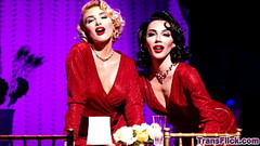 Muses Ariel Demure and Kenzie Anne have sex on stage! My God those two are hot together! Hair, makeu Thumb