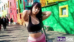 Morena argentina turra es pillada en la Calle Caminito por sucio desconocido Thumb