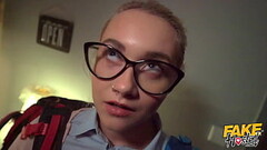 Fake Hostel Halloween Special - The Haunted Locker - sweet horny teen with small tits gets super wet Thumb